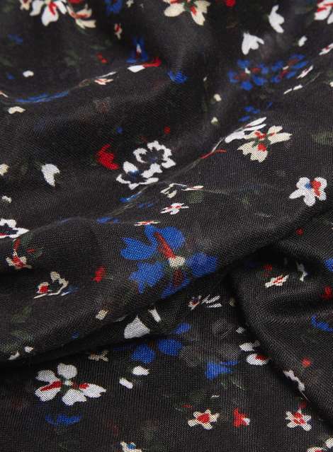 Black Floral Snood